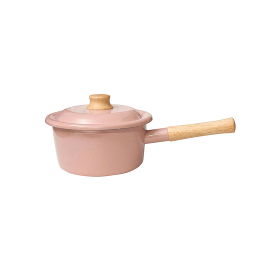 富士ホーロー コットンプラス ソースパン18cm アッシュピンク