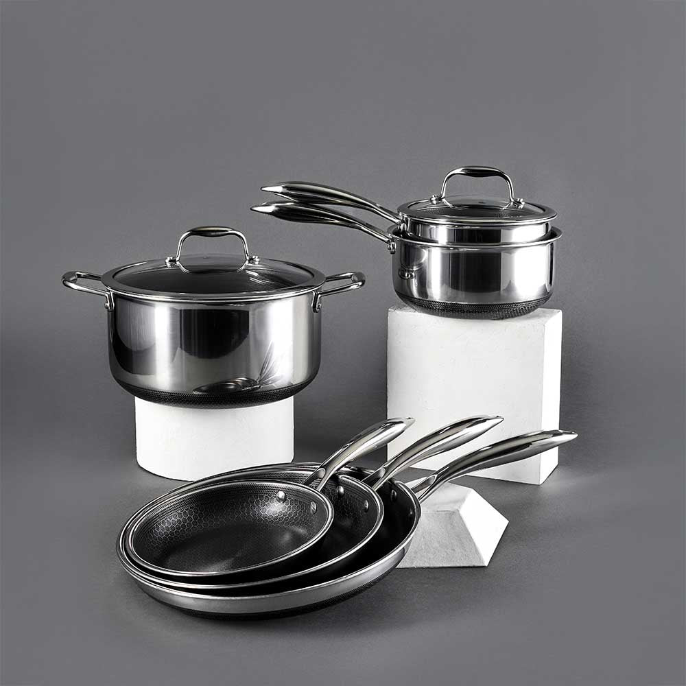 hexcladセット 20cmフライパンと14cm鍋 蓋付きセット 20 cm HexClad Hybrid Pan with Lid | HexClad 公式