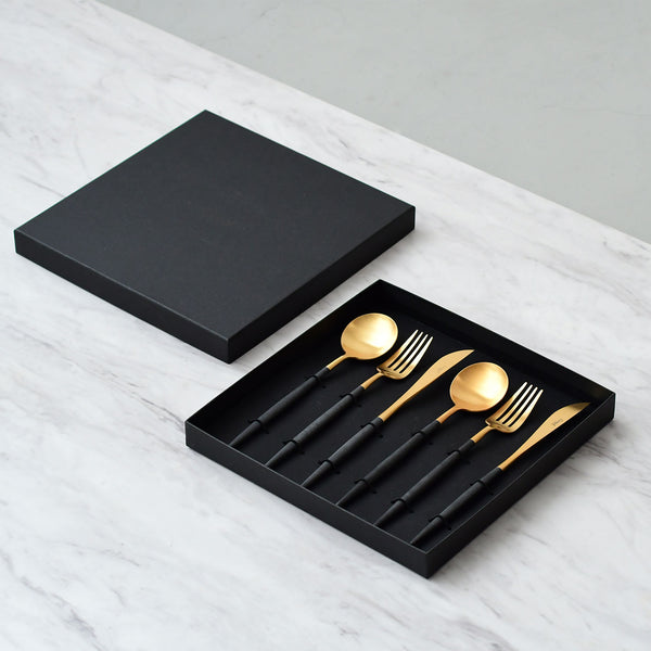 Cutipol(クチポール) ゴア ブラック×ゴールド テーブル6本ギフトセット