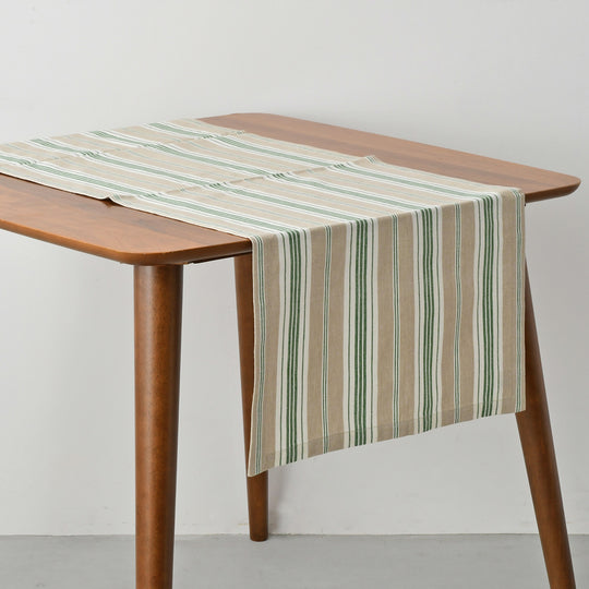 【SALE】365methods ホームファブリック テオ  テーブルランナー グリーン