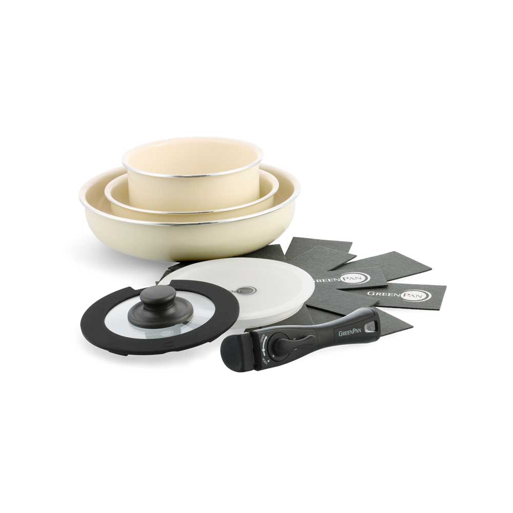 グリーンパン クリックシェフ セット8 クリームホワイト