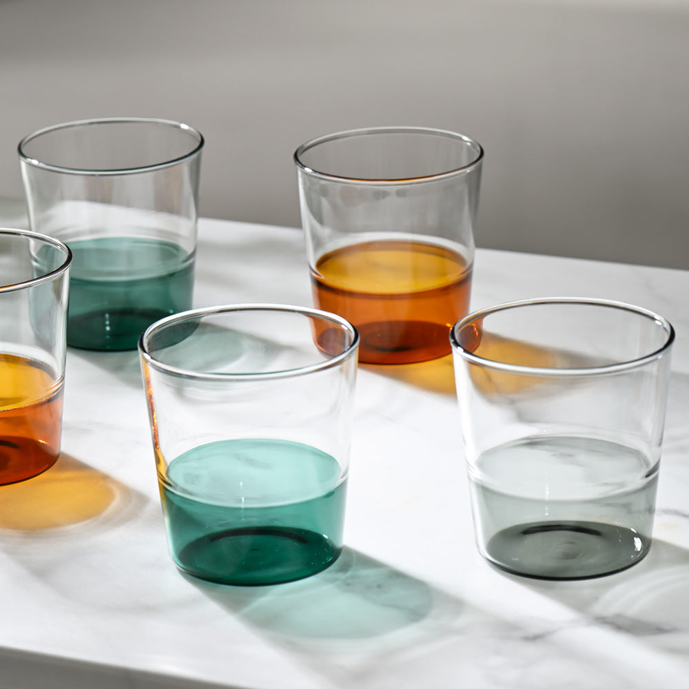 HARIO COLORS(ハリオ カラーズ) ハーフカラーグラス グレー HCHG