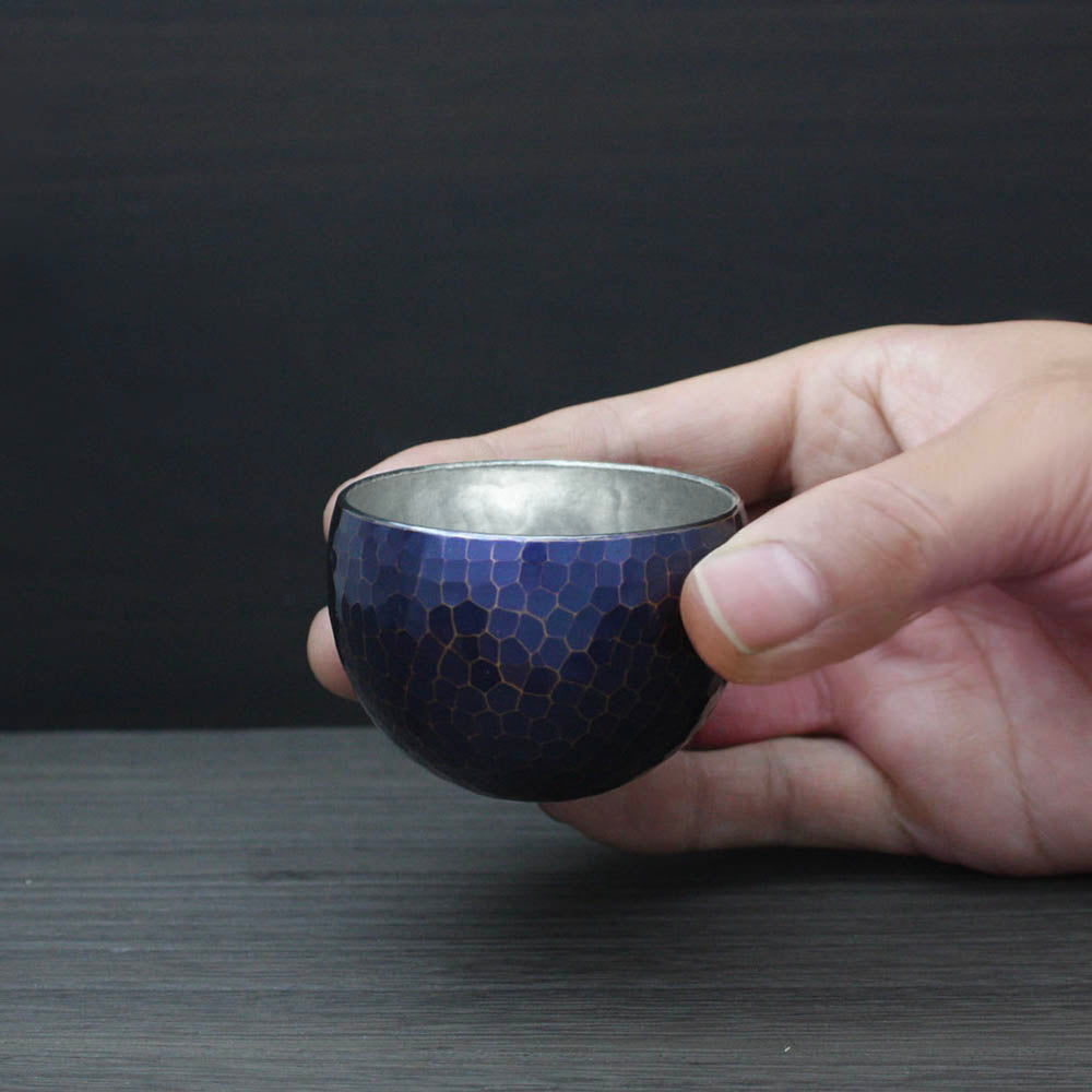 集雅灯？ 集雅軒？ 七宝焼ぐい飲み 銅器 ガラス工芸 お猪口 中国古美術