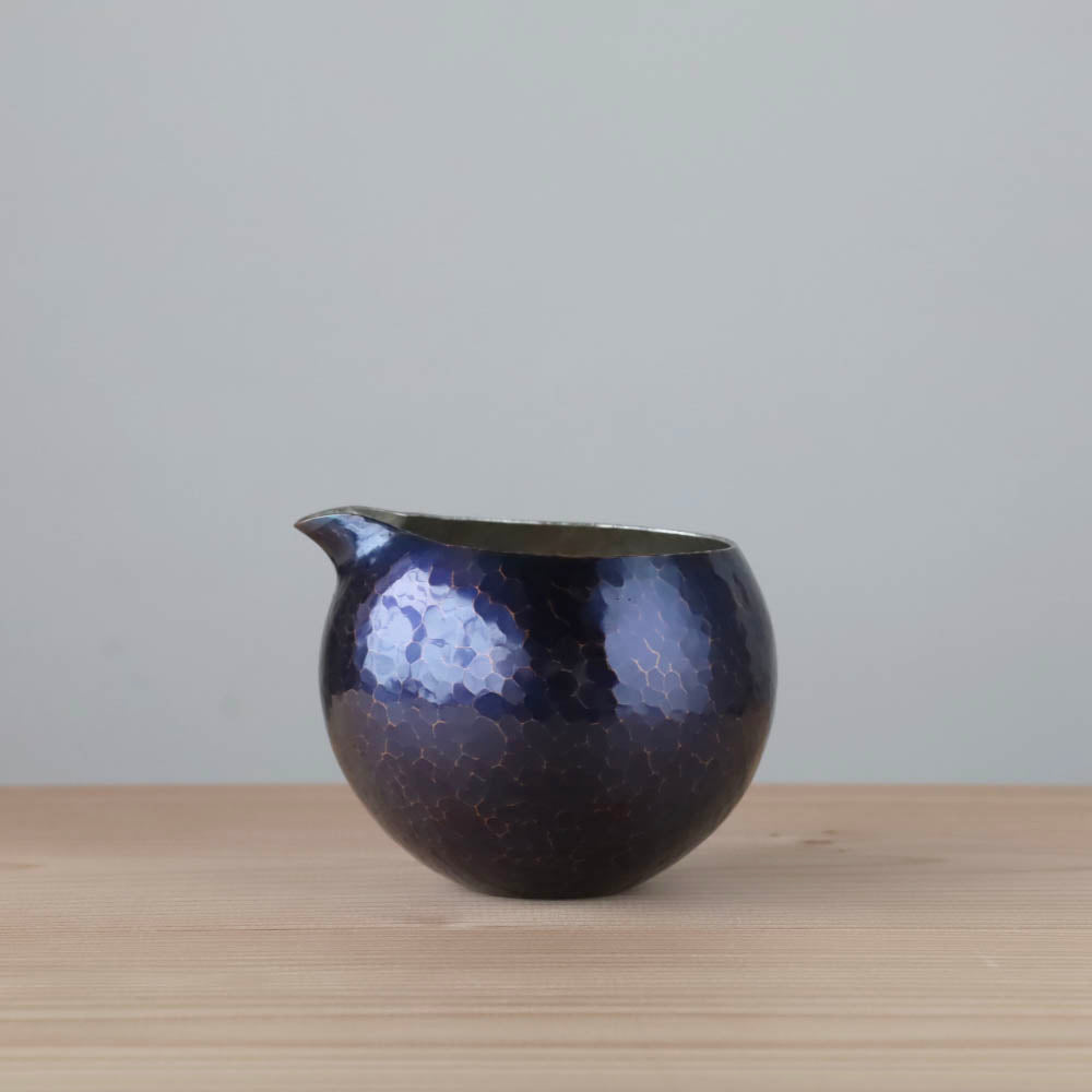 清雅堂 銅 青藍色 片口 丸形 1合 4549351862388 |キッチン用品通販