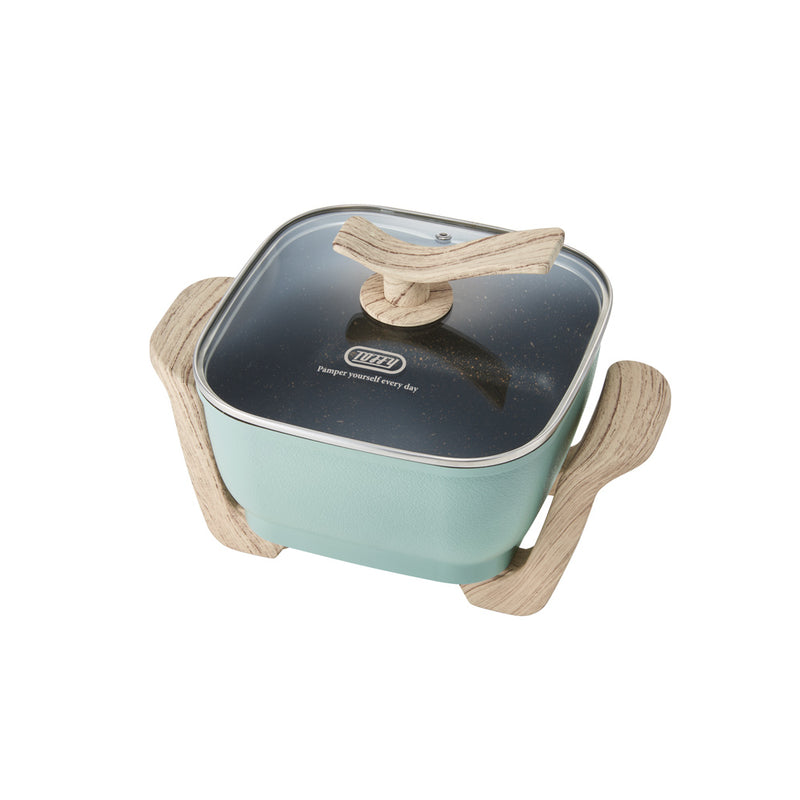 Toffy（トフィー）コンパクトマルチ電気鍋 ペールアクア