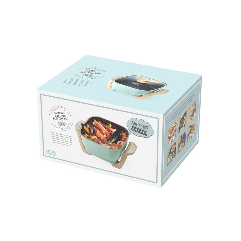 Toffy（トフィー）コンパクトマルチ電気鍋 ペールアクア