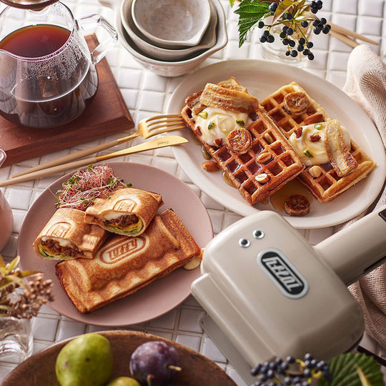 Toffy（トフィー） ハーフホットサンドメーカー ＜プレート交換式＞ グレージュ