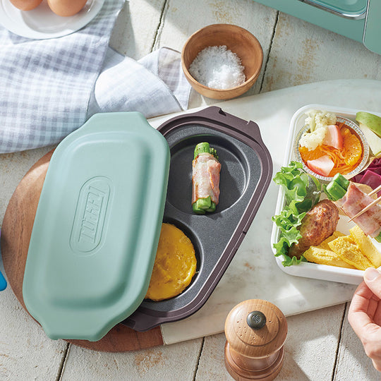 Toffy（トフィー）電子レンジ用 ダブルグリルプレート ペールアクア