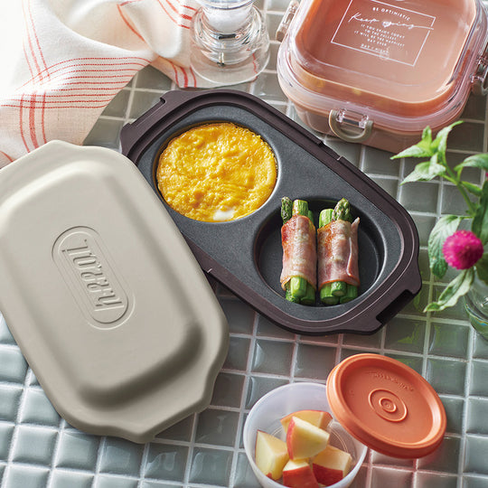 Toffy（トフィー）電子レンジ用 ダブルグリルプレート グレージュ