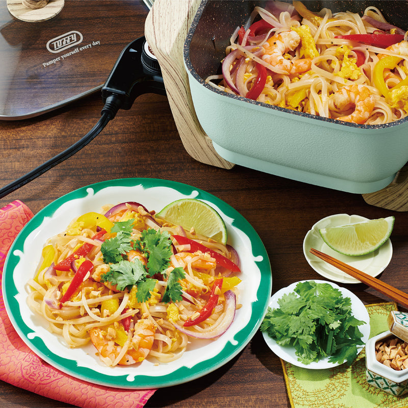 Toffy（トフィー）コンパクトマルチ電気鍋 ペールアクア