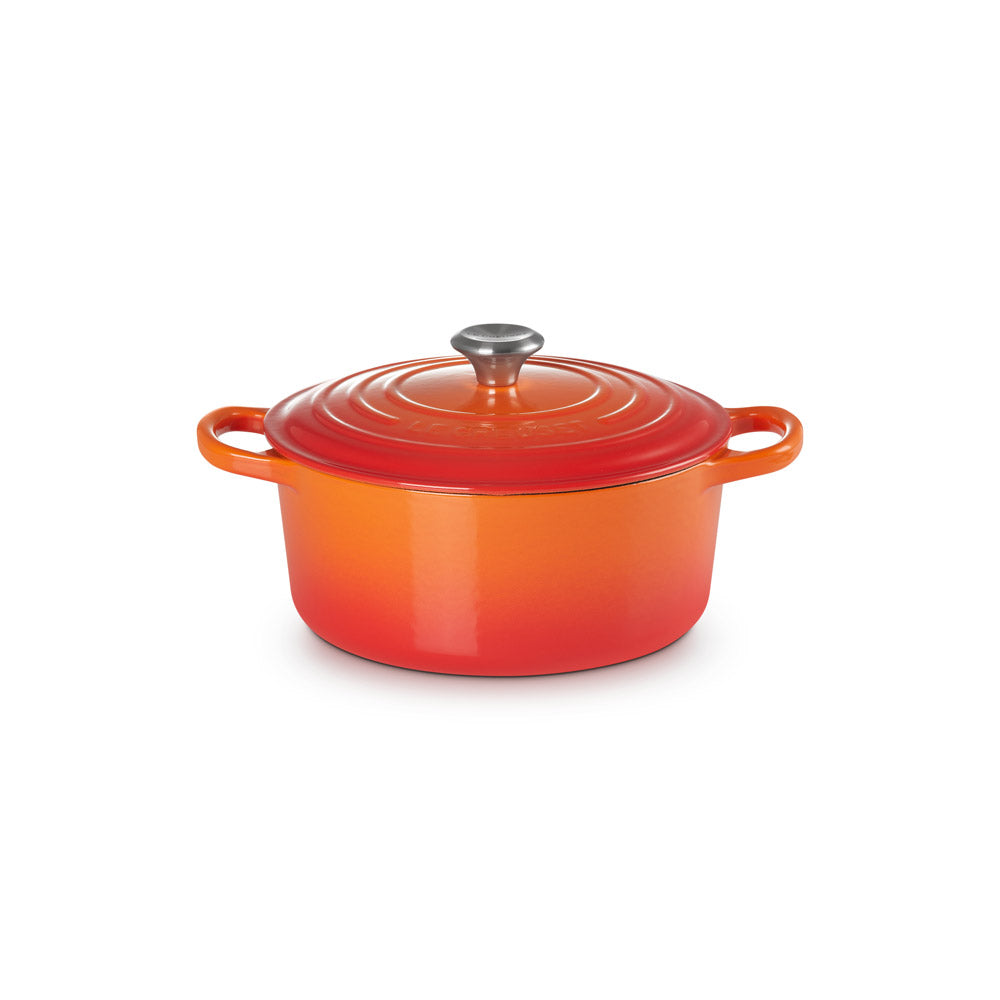 ル・クルーゼ(Le Creuset) ココット・ロンド 20 cm オレンジ LE CREUSET(ル・クルーゼ) ココット・ロンド オレンジ (内面：マット