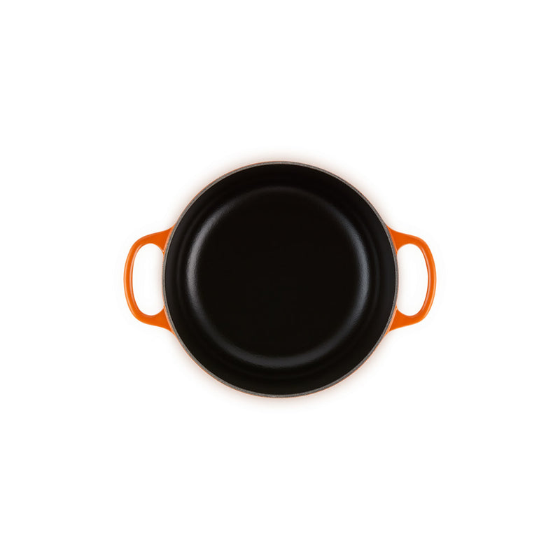 LE CREUSET(ル・クルーゼ) ココット・ロンド オレンジ (マットブラック