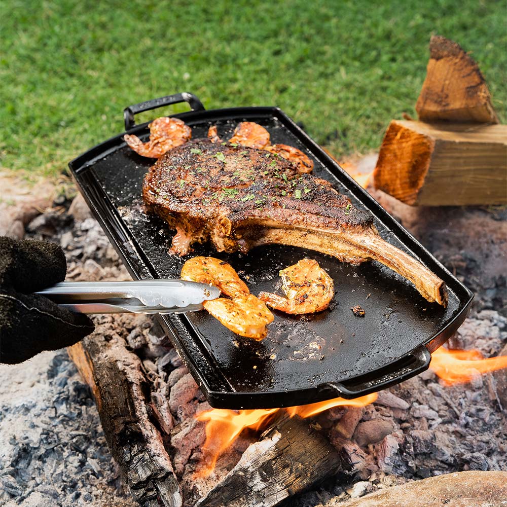 Lodge 鋳鉄製 フラット底グリルパン 約26cm