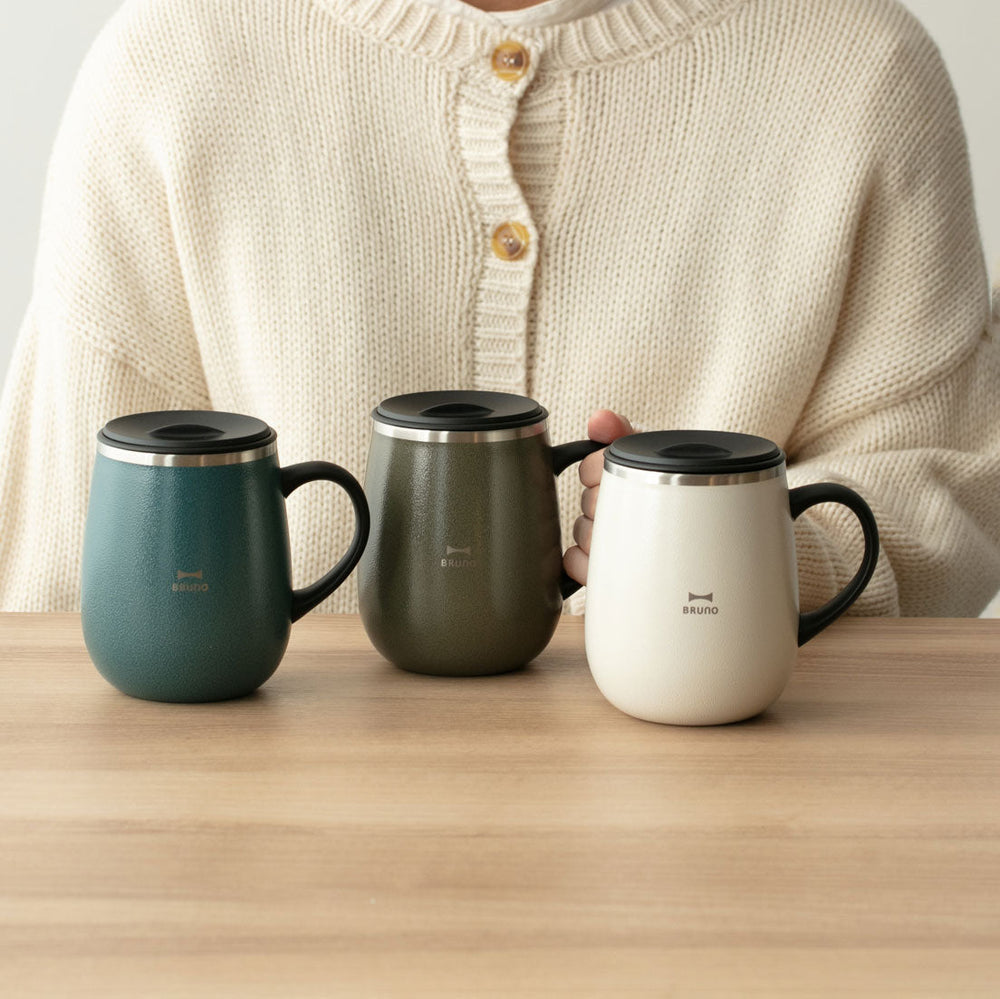 【ヴィンテージ品】BAILEYS 男女マグ シュガーボール 432 送料込み】BRUNO（ブルーノ） 蓋つきステンレスマグ tall ピンク
