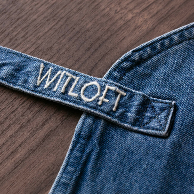 WITLOFT(ウィットロフト) リサイクルデニムエプロン ライトブルー