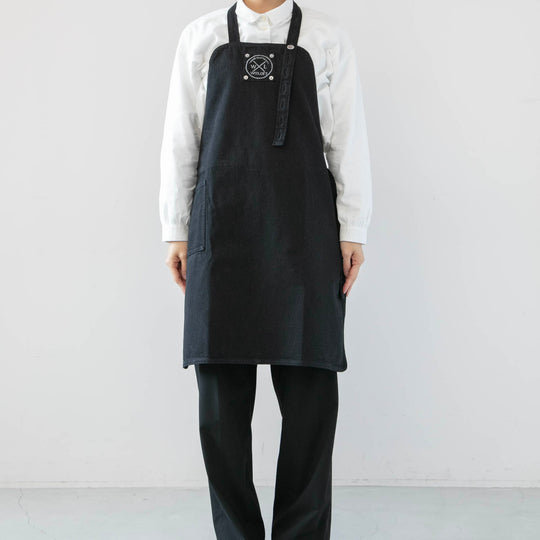 【SALE】WITLOFT(ウィットロフト) リサイクルデニムエプロン ブラック