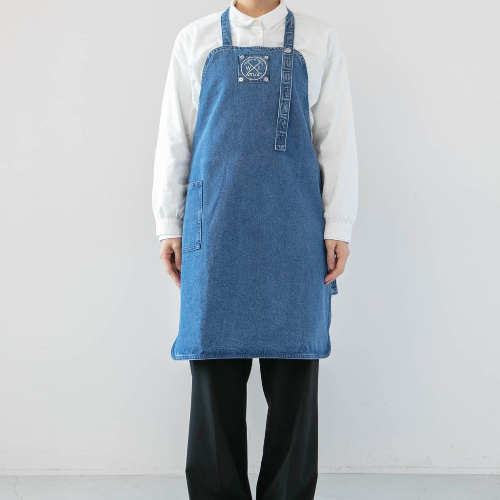 ビンテージ　デニムエプロン　ワーク　ボロ ビンテージ40's○DEADSTOCK Bayly耳付きデニムワークエプロン