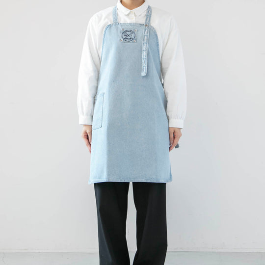 【SALE】WITLOFT(ウィットロフト) リサイクルデニムエプロン ライトブルー