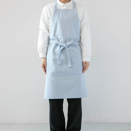 【SALE】WITLOFT(ウィットロフト) リサイクルコットン エプロン スカイブルー