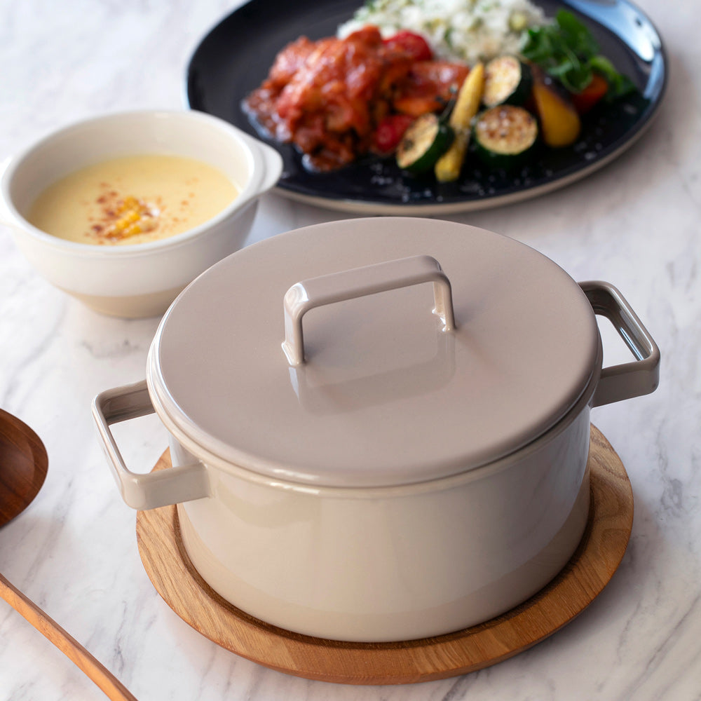 送料込み】365methods キャセロール20cm カフェオレ YY-20C.BE