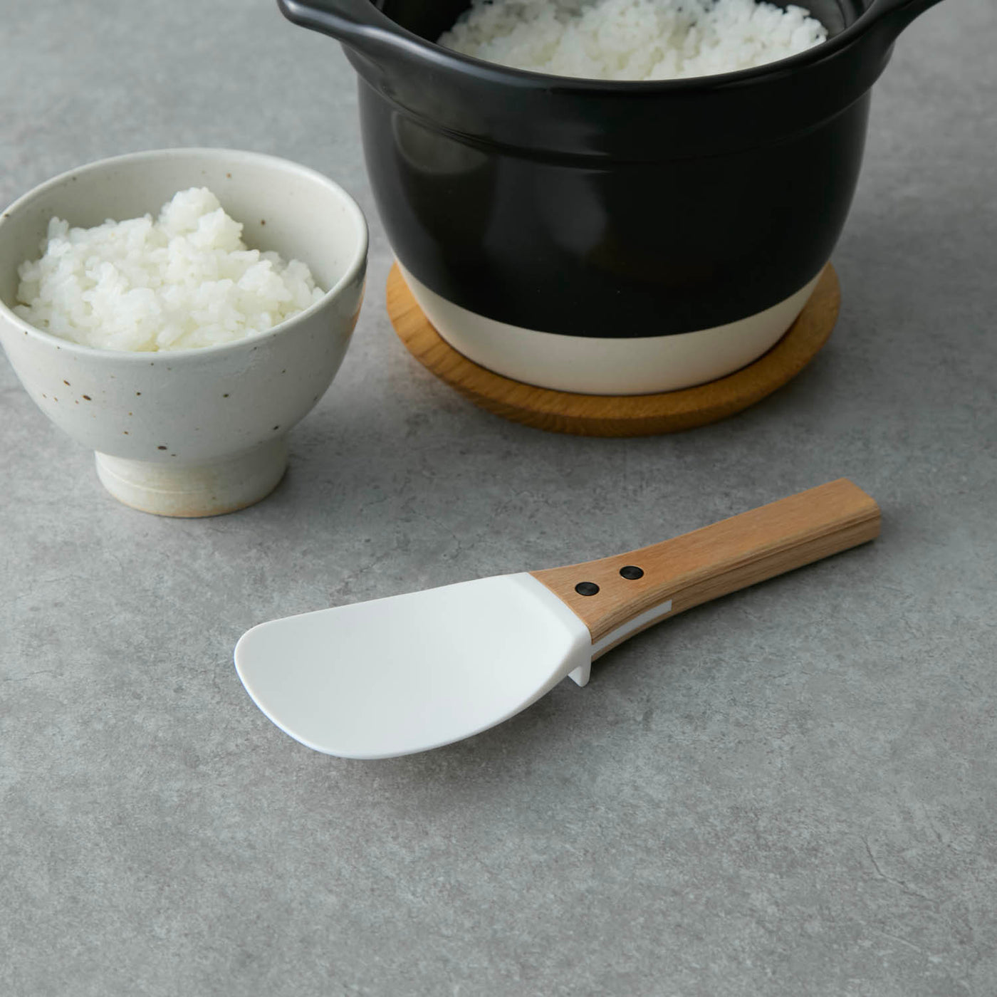sati お米がくっつかない しゃもじ 泥臭 ボックス付き