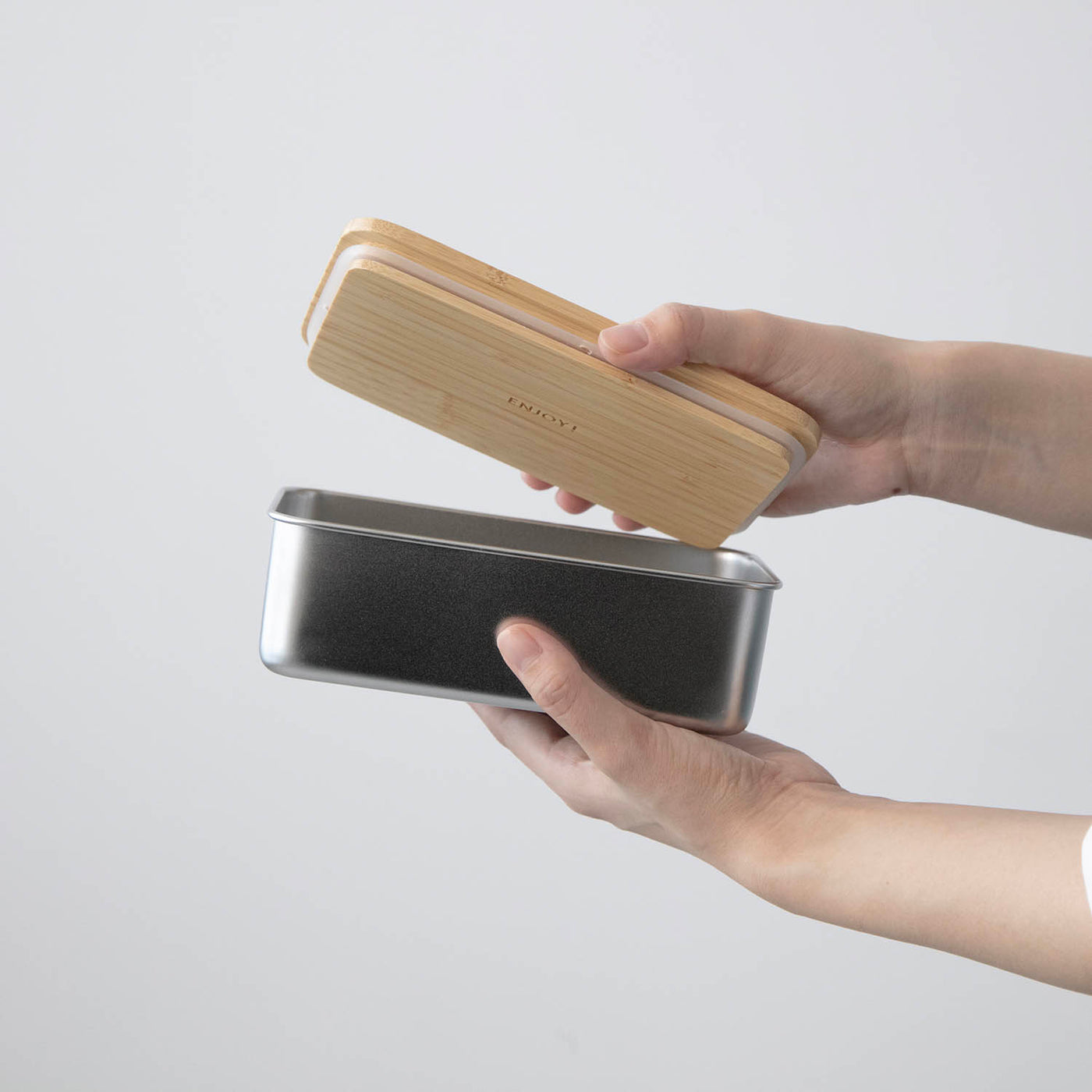 ののじ ステンレスランチボックス レクタングル シルバー NLR0950-SB