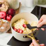 グリーンパンSTUDIO（ストゥディオ）ソースパン 16cm ガラス蓋付き クリームホワイト