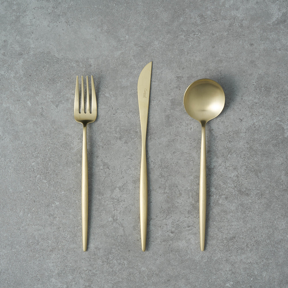 Cutipol(クチポール) ムーン デザートスプーン シャンパンゴールド