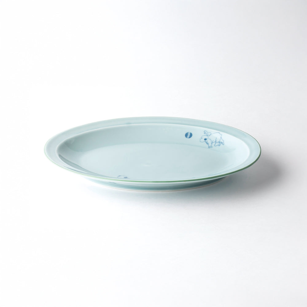 EDITIONS(エディションズ) KARAKO 楕円プレート 青磁 |キッチン用品