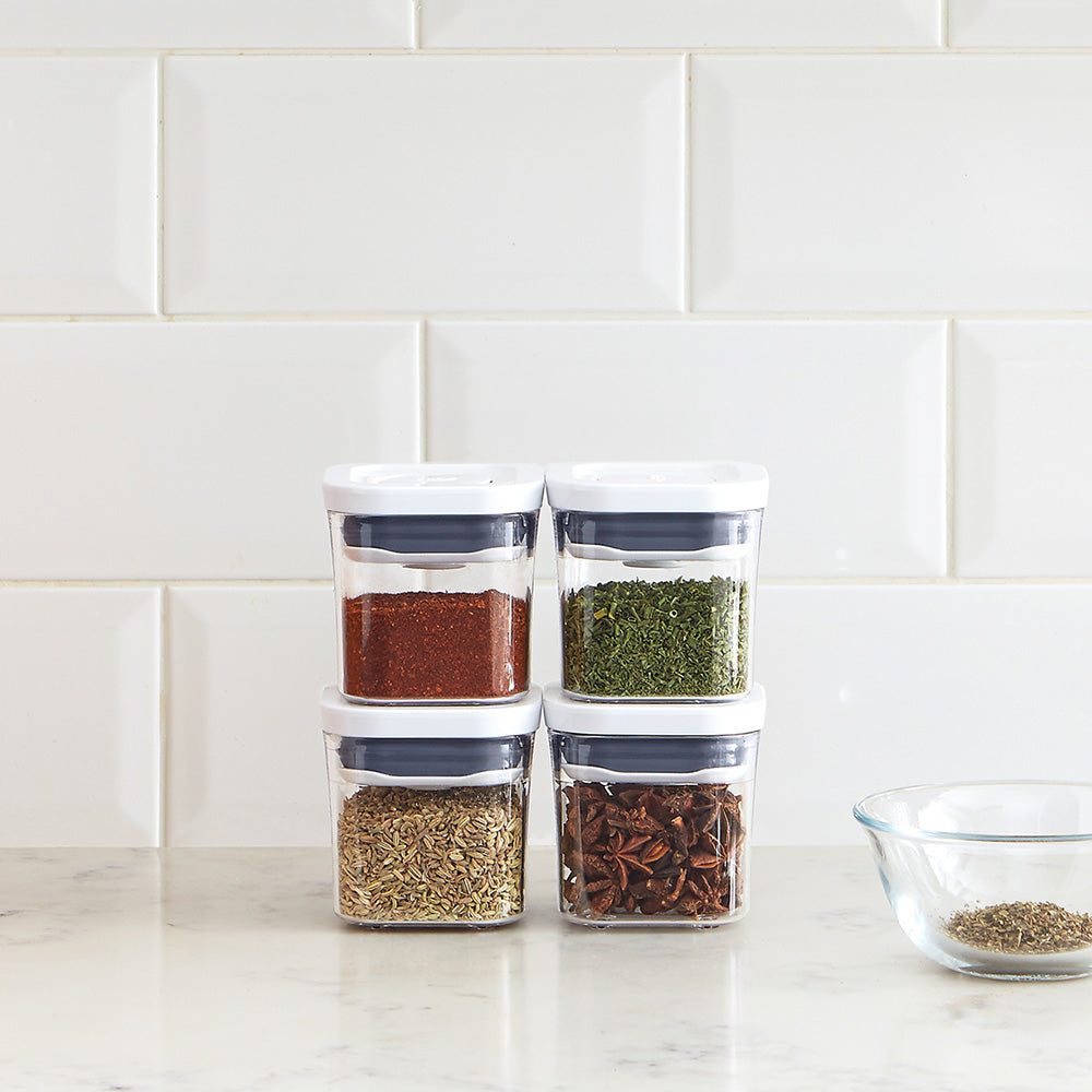 送料込み】OXO(オクソー) ポップコンテナ ミニスクエアミニ 4ピース