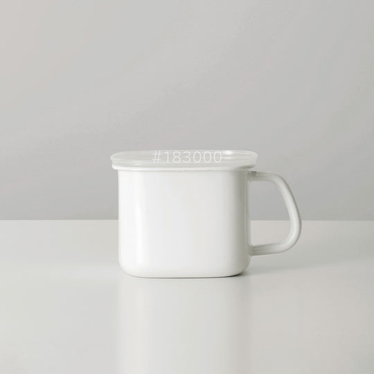 富士ホーロー 角型みそポット ホワイト