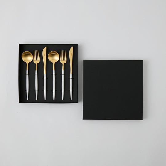 Cutipol(クチポール) ゴア ホワイト×ゴールド テーブル6本ギフトセット