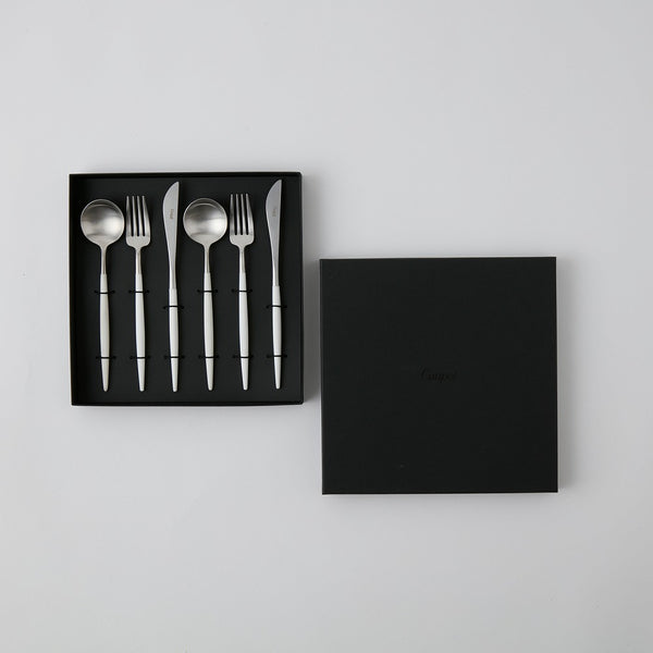 Cutipol(クチポール) ゴア ホワイト×シルバー テーブル6本ギフトセット