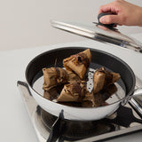 UMIC(ユミック) IH-ガット フライパン26cm・蒸しプレート・ガラス蓋・トングセット