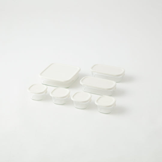 iwaki(イワキ) パック&レンジ 角型7点セット ホワイト