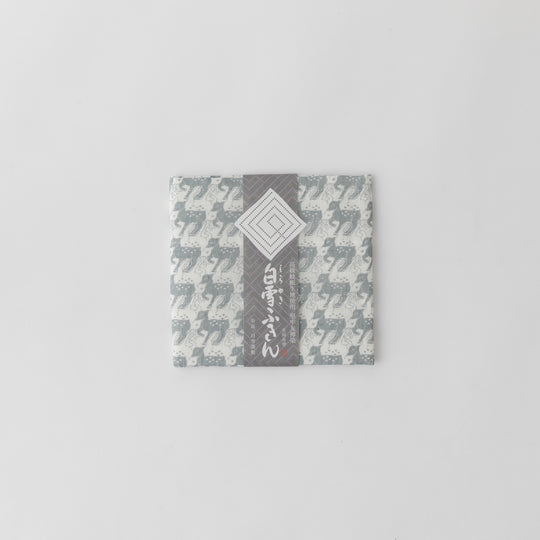 白雪友禅ふきん 鹿 シルバー