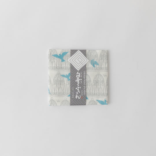 白雪友禅ふきん 青い鳥 ぎんいろ