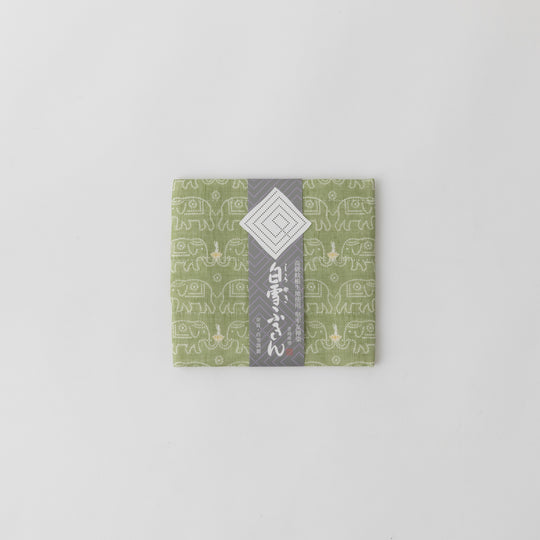 白雪友禅ふきん ブッダ リーフグリーン