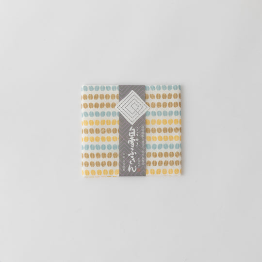 白雪友禅ふきん COFFEEBEANS コロンビア ブルー