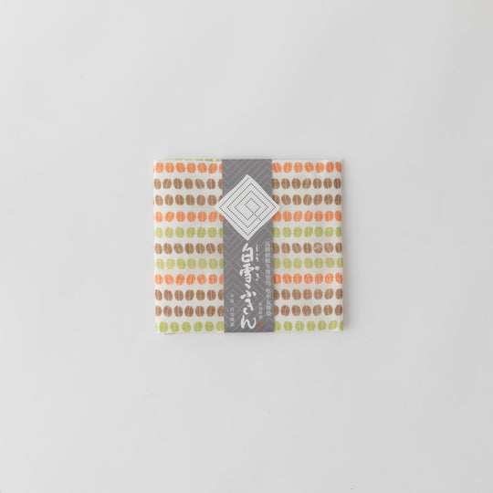 白雪友禅ふきん COFFEEBEANS ブラジル オレンジ