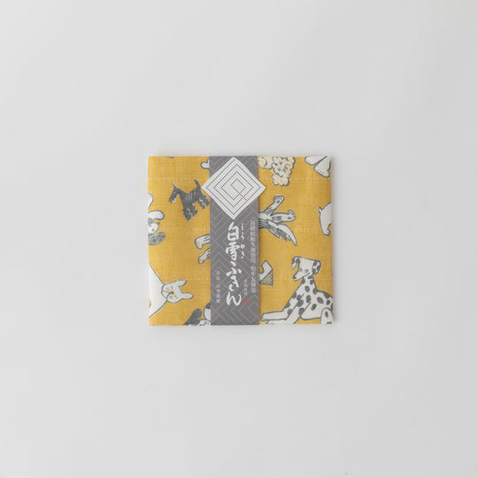 白雪友禅ふきん bow wow wow イエロー
