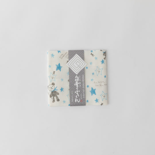 白雪友禅ふきん クマオ あお