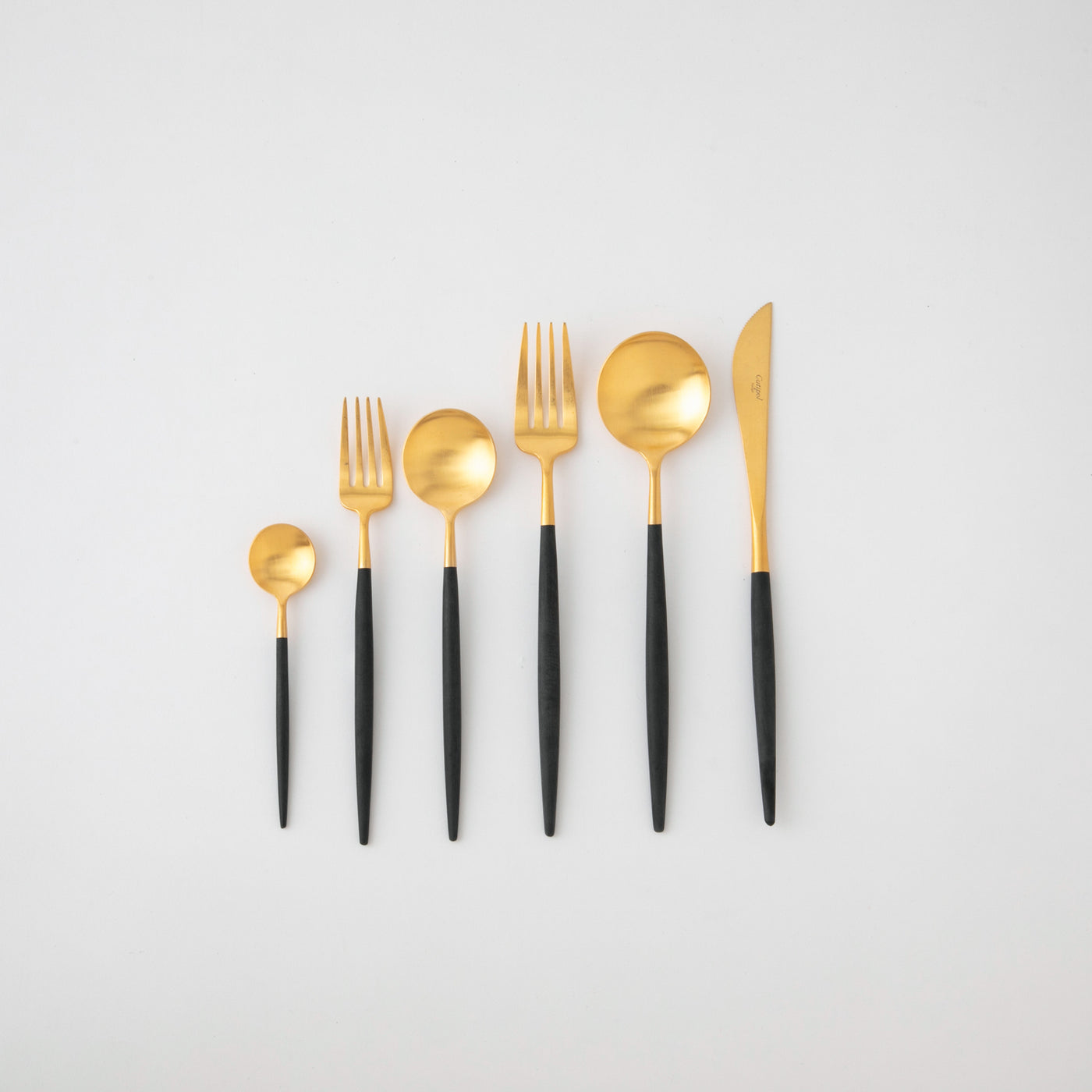 Cutipol(クチポール) ゴア ブラック×ゴールド デザートスプーン