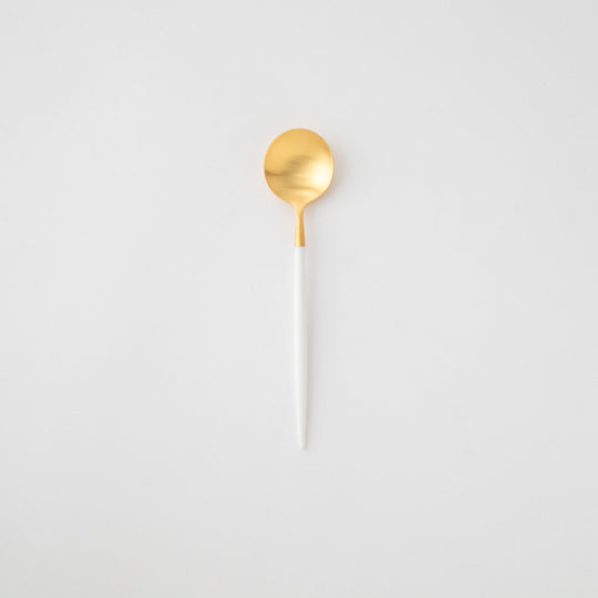 Cutipol(クチポール) ゴア ホワイト×ゴールド デザートスプーン