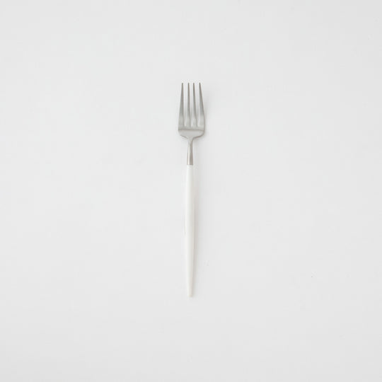 Cutipol(クチポール) ゴア ホワイト×シルバー デザートフォーク
