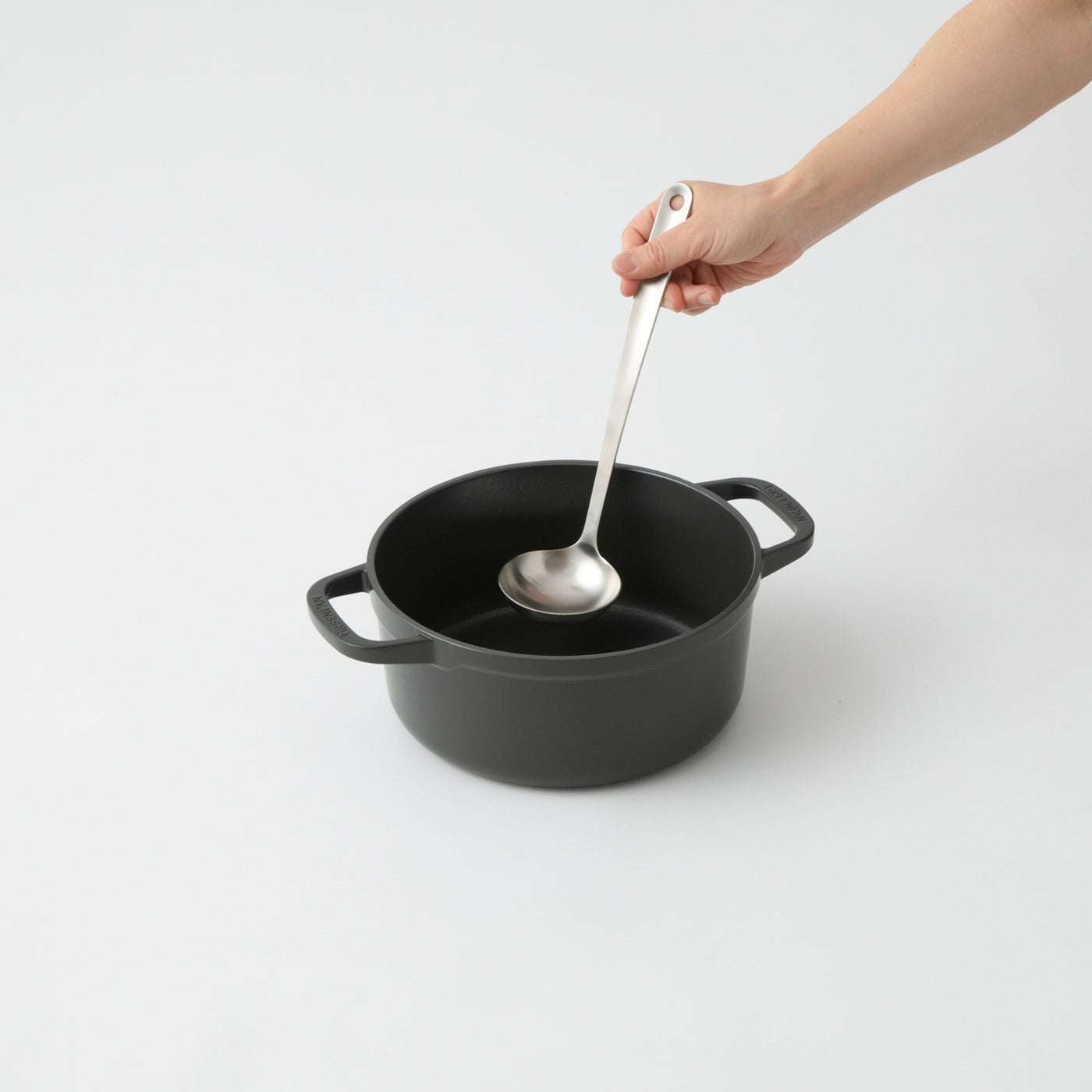 グリーンパン フェザーウェイト ココットラウンド 22cm グレー