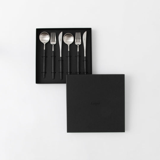 Cutipol(クチポール) ゴア ブラック×シルバー テーブル6本ギフトセット