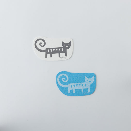 ポップアップスポンジ 型抜きベングトカッテン ホワイト＆ブルー 2枚入り