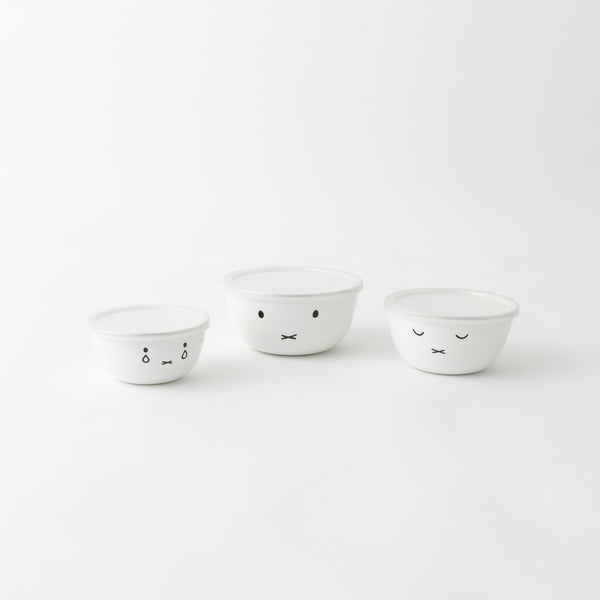 富士ホーロー ミッフィーフェイス ミキシングボール 3点セット MFF-3MB