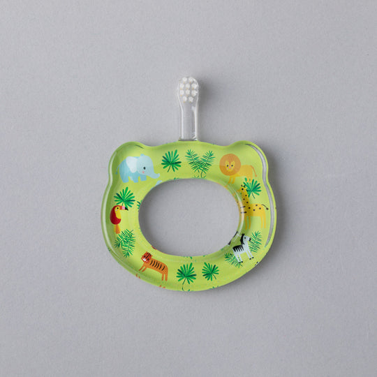 HAMICO(ハミコ)  BABY TOOTHBRUSH(ベビーハブラシ)  NY Jungle Animals ライム